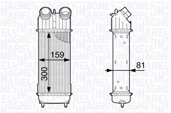 MAGNETI MARELLI tarpinis suslėgto oro aušintuvas, kompresorius 351319202030